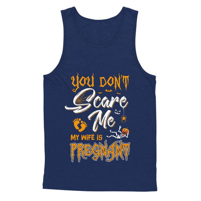 Funny Pregnant Wife Husband Halloween Costume-T-Shirt & Hoodie-Unisex Tank-Navy