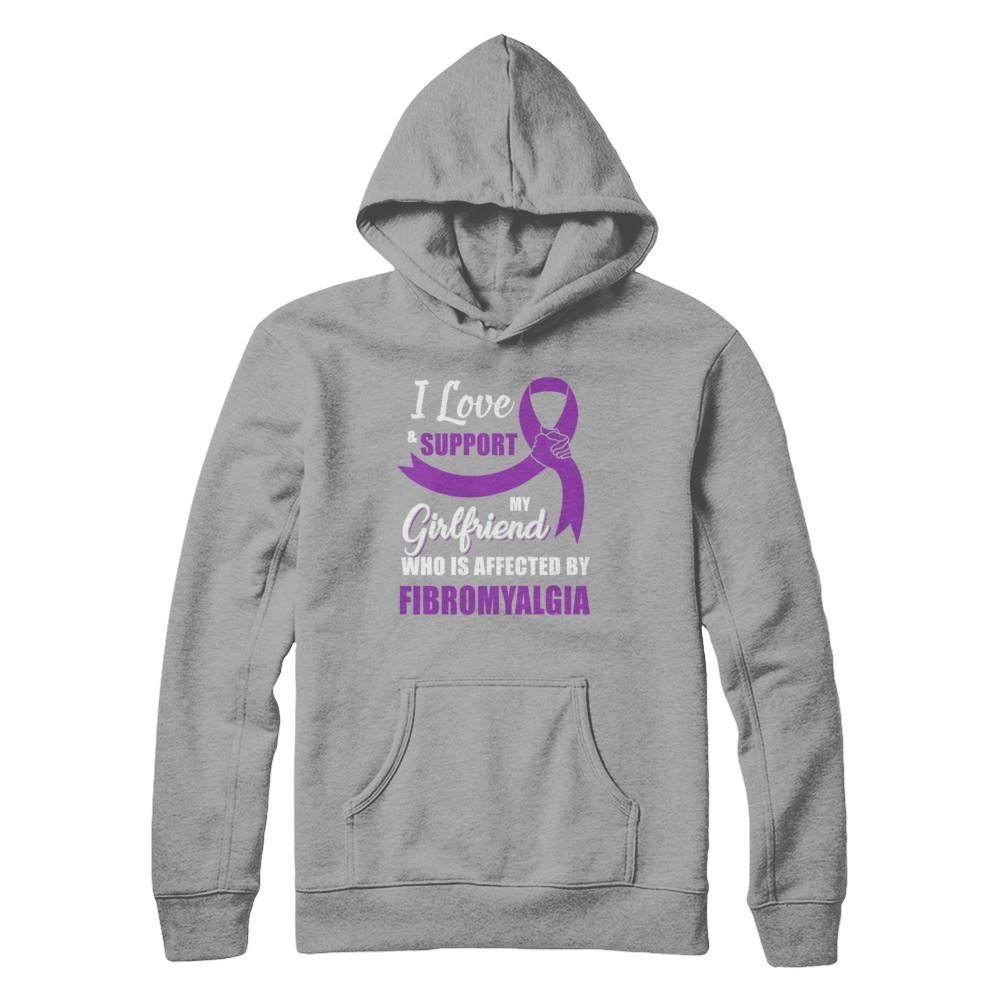 Fibromyalgia Awareness Support Purple Girlfriend Boyfriend-T-Shirt & Hoodie-Pullover Hoodie-Light Steel