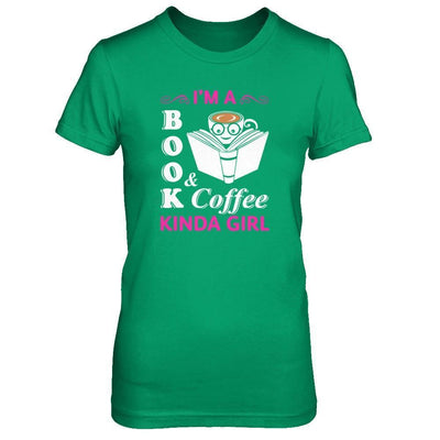 I'm A Book And Coffee Kinda Girl-T-Shirt & Tank Top-Women's T-Shirt-Irish Green