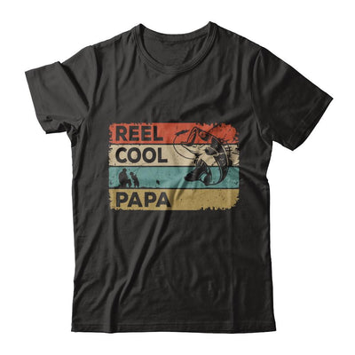 Vintage Reel Cool Papa Fish Fishing Fathers Day-T-Shirt & Hoodie-Classic T-Shirt-Black