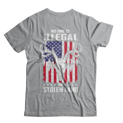 No One Is Illegal On Stolen Land Immigrants-T-Shirt & Hoodie-Classic T-Shirt-Sport Grey