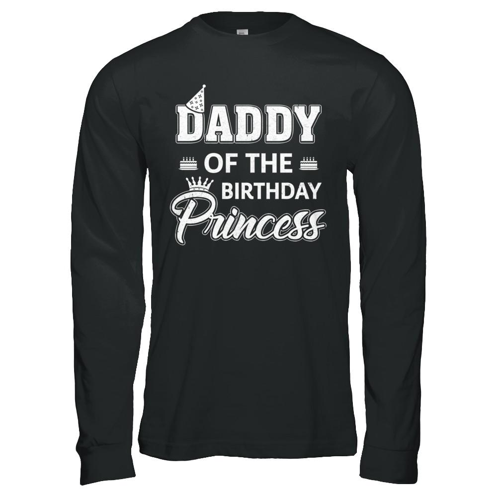 Daddy Of The Birthday Princess Fathers Day-T-Shirt & Hoodie-Long Sleeve T-Shirt-Black