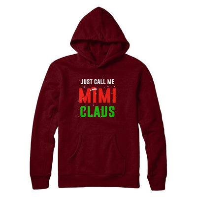 Santa Mimi Claus Matching Family Christmas Pajamas-T-Shirt & Sweatshirt-Pullover Hoodie-Maroon