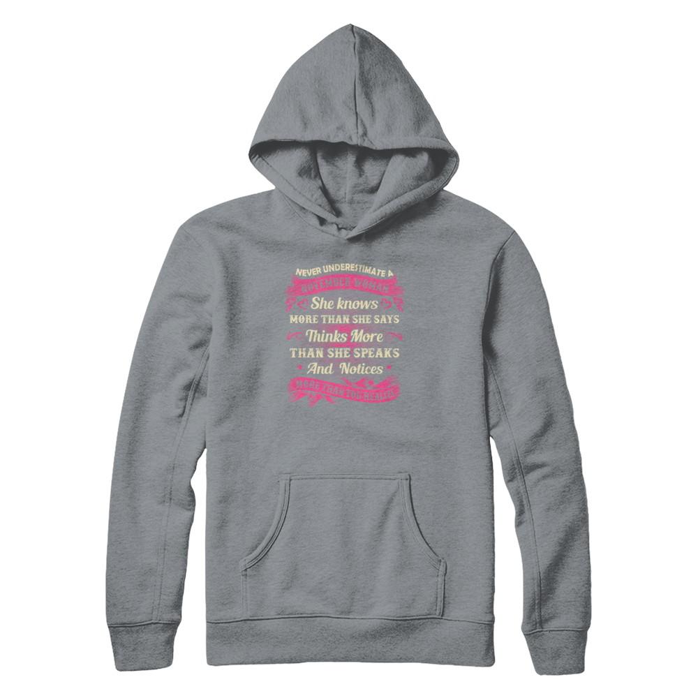 November Woman She Knows More Than She Says Birthday Gift-T-Shirt & Tank Top-Pullover Hoodie-Light Steel