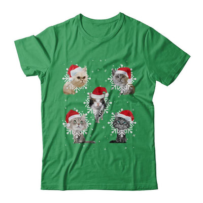 Cute Cat's Christmas Snowflakes Cat Claus-T-Shirt & Sweatshirt-Premium T-Shirt-Kelly Green