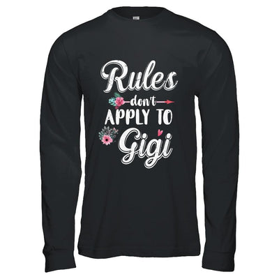 Grandmother Rules Don't Apply To Gigi-T-Shirt & Hoodie-Long Sleeve T-Shirt-Black