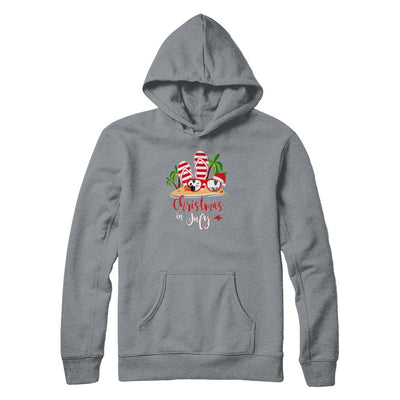 Flip Flop Sunglasses Christmas In July Summer Vacation Beach-T-Shirt & Tank Top-Pullover Hoodie-Light Steel