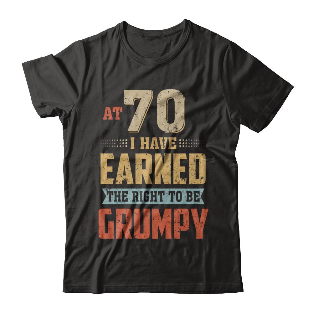 Vintage The Right To Be Grumpy 70th 1952 Birthday Gift