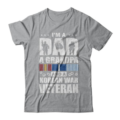 Dad A Grandpa And A Korean War Veteran Fathers Day-T-Shirt & Hoodie-Classic T-Shirt-Sport Grey