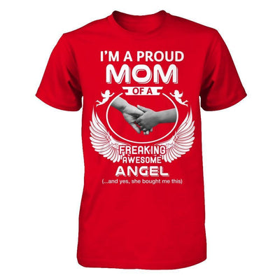I'm A Proud Mom Of A Freaking Awesome Angel-T-Shirt & Hoodie-Premium T-Shirt-Red