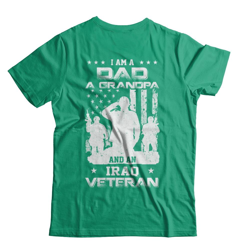 I'm A Dad A Grandpa And An Iraq Veteran-T-Shirt & Hoodie-Classic T-Shirt-Kelly Green