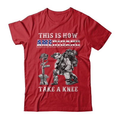 Veteran This Is How Americans Take A Kneel-T-Shirt & Hoodie-Classic T-Shirt-Red
