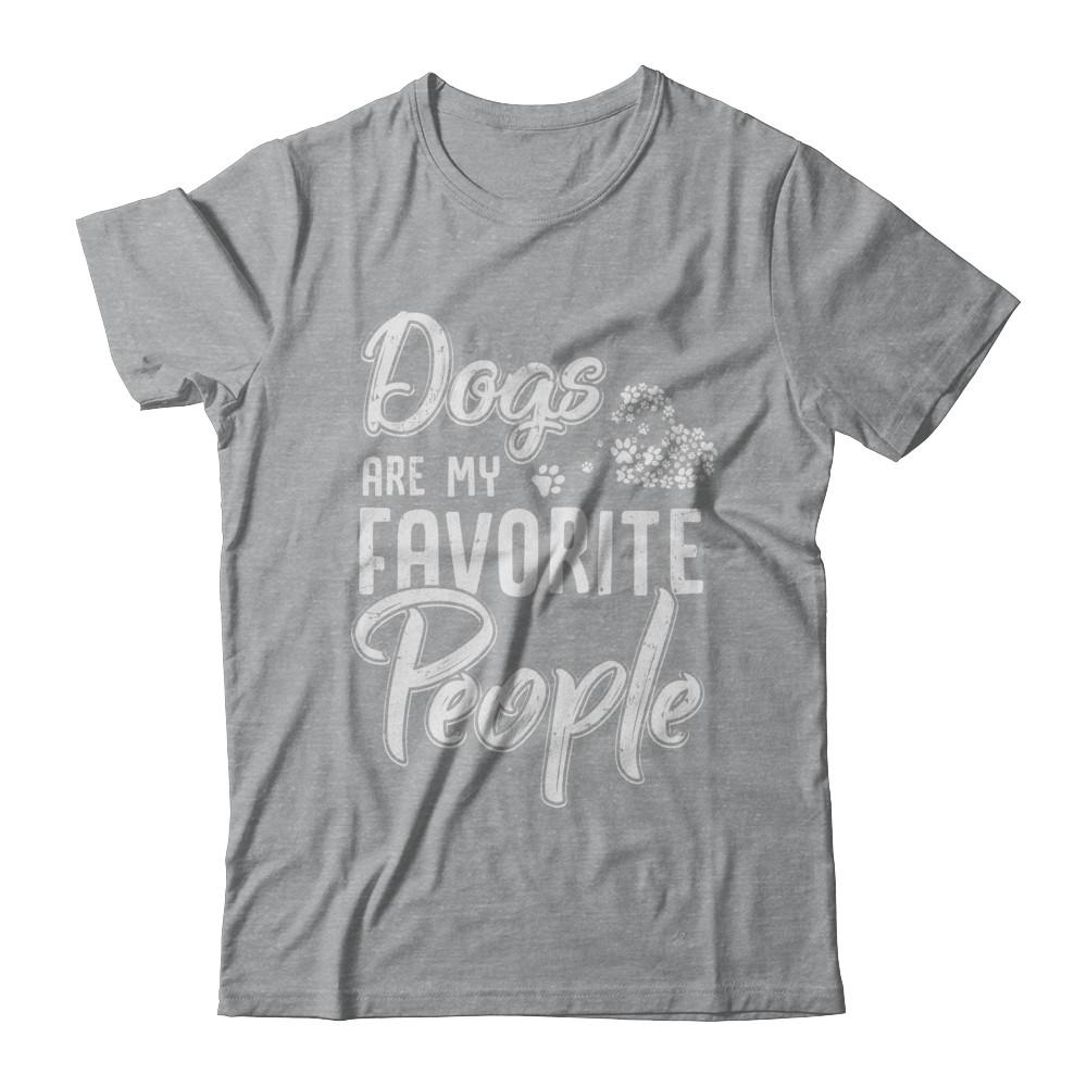 Dogs Are My Favorite People Cat Lovers-T-Shirt & Hoodie-Classic T-Shirt-Sport Grey