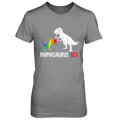 Mama Saurus Mamasaurus T-Rex Dinosaur LGBT Support-T-Shirt & Hoodie-Women's T-Shirt-Sport Grey