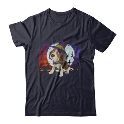 Cute Halloween Beagle Puppy Pumpkins-T-Shirt & Sweatshirt-Premium T-Shirt-Midnight Navy