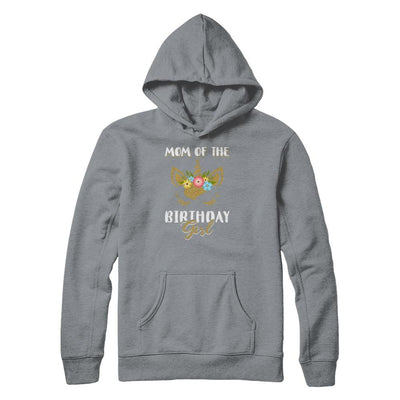 Cute Unicorn Mom Of The Birthday Girl-T-Shirt & Tank Top-Pullover Hoodie-Light Steel