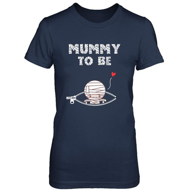 Cute Baby Mummy To Be Pregnant Halloween Costume-T-Shirt & Hoodie-Women's T-Shirt-Navy