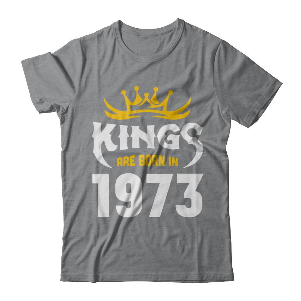 Kings Are Born In 1973 Birthday Gift-T-Shirt & Hoodie-Classic T-Shirt-Sport Grey