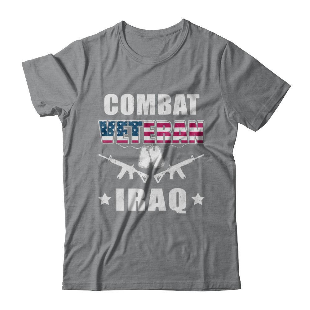 Combat Veteran Iraq-T-Shirt & Hoodie-Classic T-Shirt-Sport Grey