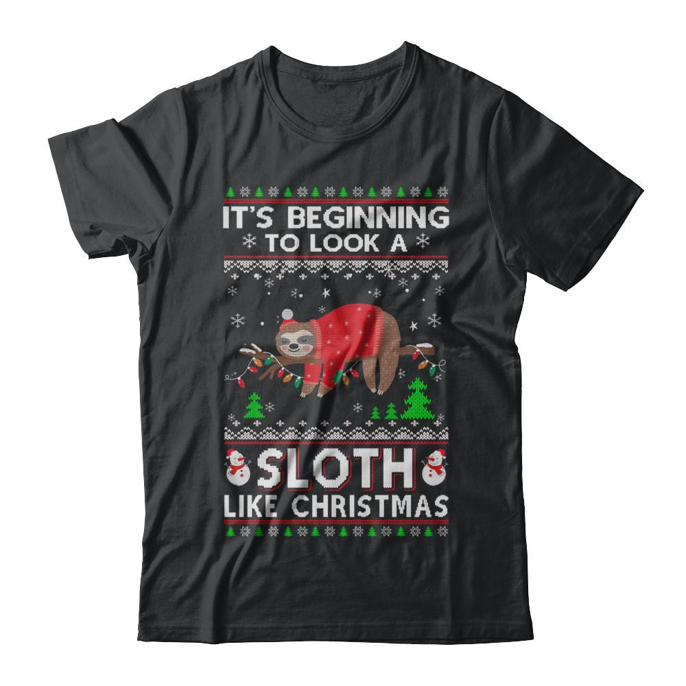 It's Beginning To Look A Sloth Like Christmas Sweater