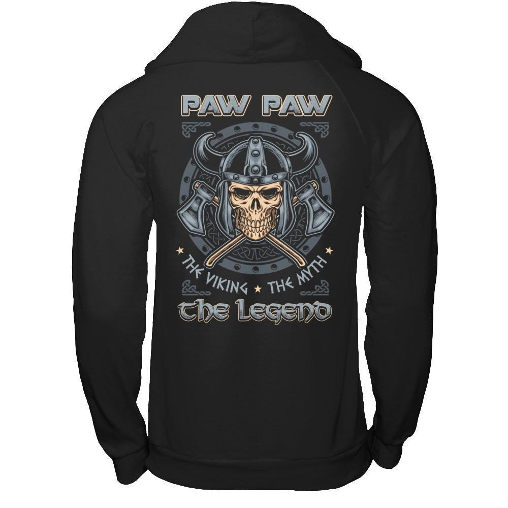 Paw Paw The Viking The Myth The Legend-T-Shirt & Hoodie-Pullover Hoodie-Black