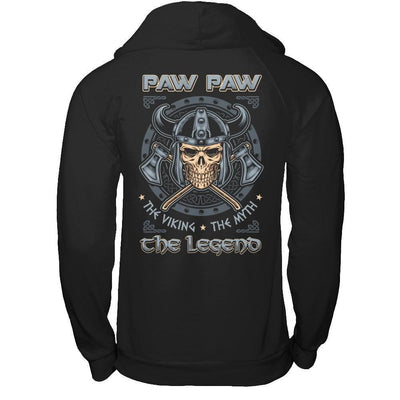 Paw Paw The Viking The Myth The Legend-T-Shirt & Hoodie-Pullover Hoodie-Black