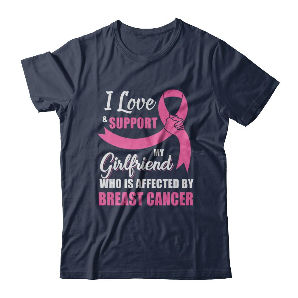 Breast Cancer Awareness Support Pink Girlfriend Boyfriend-T-Shirt & Hoodie-Classic T-Shirt-Navy