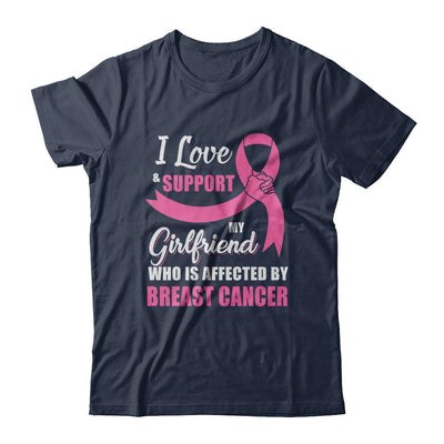 Breast Cancer Awareness Support Pink Girlfriend Boyfriend-T-Shirt & Hoodie-Classic T-Shirt-Navy