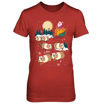 Funny Christmas Guinea Pig Reindeer Lover Santa Gift-T-Shirt & Sweatshirt-Women's T-Shirt-Red