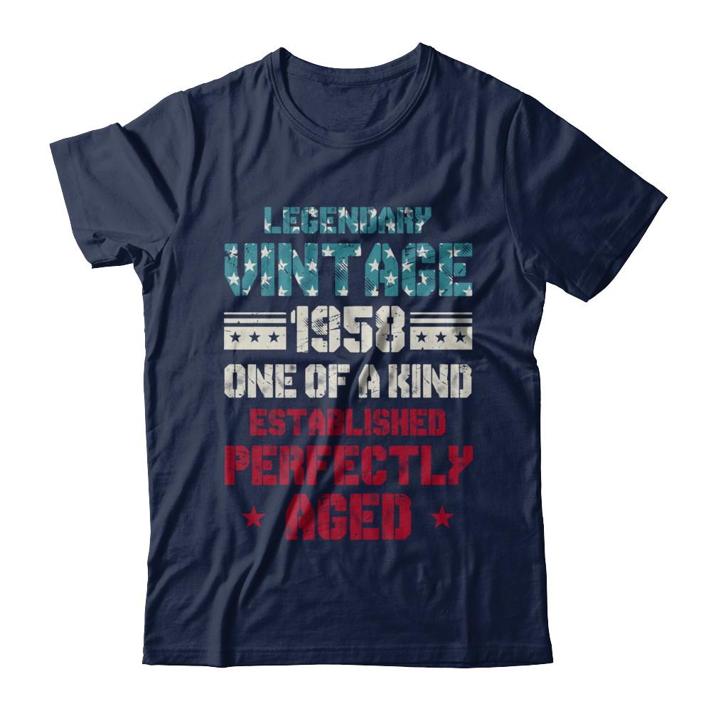 Legendary Vintage 1958 63th Years Old Birthday Gift-T-Shirt & Hoodie-Classic T-Shirt-Navy