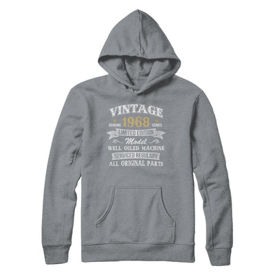 Vintage 53th Birthday Funny 1968 All Original Parts-T-Shirt & Hoodie-Pullover Hoodie-Light Steel