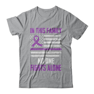 In This Family No One Fights Alone Pancreatic Cancer-T-Shirt & Hoodie-Classic T-Shirt-Sport Grey