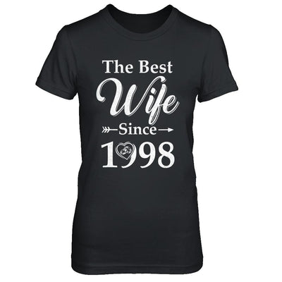 23th Married Together Anniversary Since 1998 Husband Wife-T-Shirt & Hoodie-Women's T-Shirt-Black