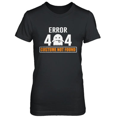 Funny Halloween Error 404 Costume Not Found-T-Shirt & Hoodie-Women's T-Shirt-Black