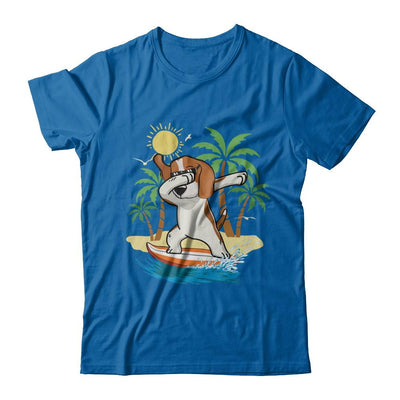 Summer Vacation Dabbing Beagle Surfing Surfboard Gift-T-Shirt & Hoodie-Classic T-Shirt-Royal