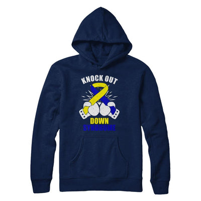 Boxing knock out Down Syndrome Awareness Support-T-Shirt & Hoodie-Pullover Hoodie-Navy