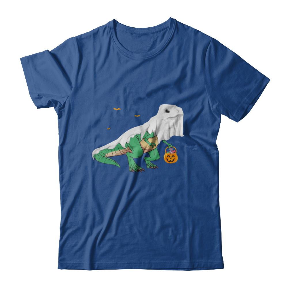 Halloween T Rex Dinosaur Ghost Trick Or Treat-T-Shirt & Hoodie-Classic T-Shirt-Royal
