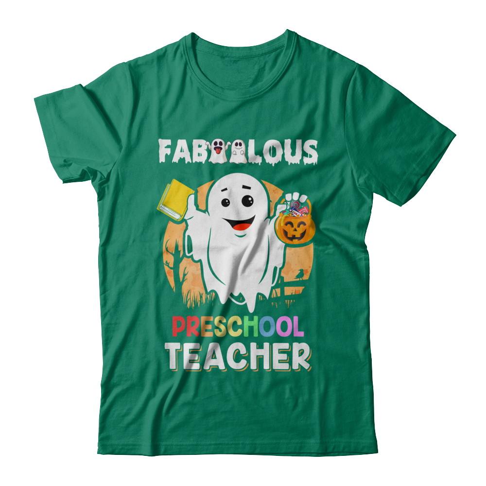 Faboolous Fabulous Preschool Teacher Halloween-T-Shirt & Hoodie-Classic T-Shirt-Kelly Green