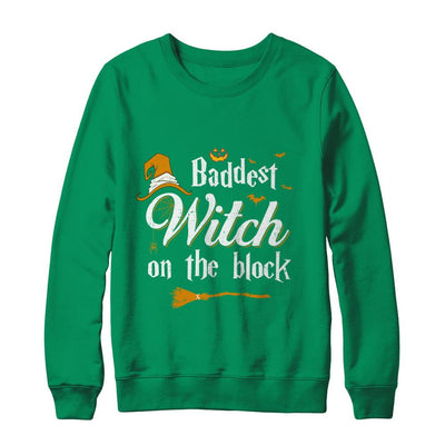 Baddest Witch On The Block-T-Shirt & Sweatshirt-Crewneck Sweatshirt-Irish Green