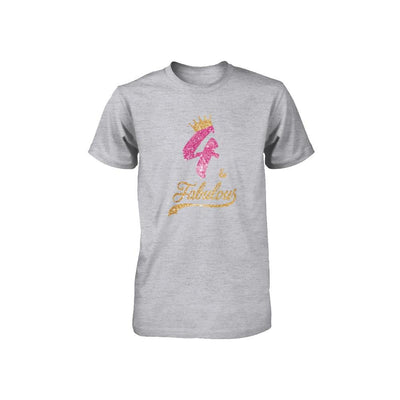4Th And Fabulous Four Birthday Youth-Youth Shirt-Youth T-Shirt-Athletic Heather