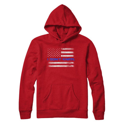 I Don't Kneel Thin Blue Line Patriotic Police-T-Shirt & Hoodie-Pullover Hoodie-Red