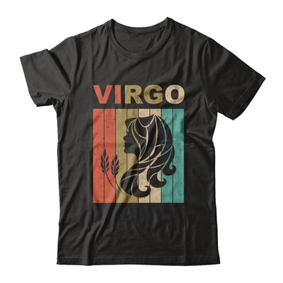 Vintage Virgo Zodiac August September Birthday Gift-T-Shirt & Hoodie-Classic T-Shirt-Black