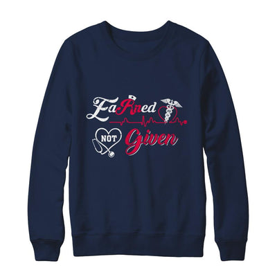 Registered Nurse Earned Not Given-T-Shirt & Sweatshirt-Crewneck Sweatshirt-Navy