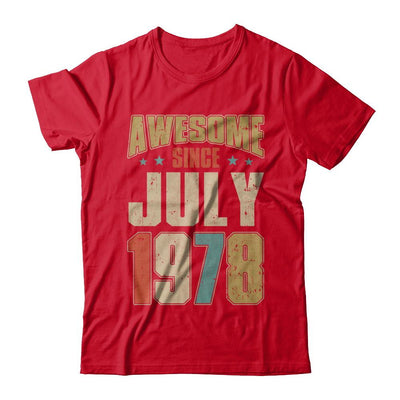 Vintage Retro Awesome Since July 1978 43th Birthday-T-Shirt & Hoodie-Premium T-Shirt-Red