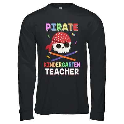 Pirate Kindergarten Teacher Costume Halloween-T-Shirt & Hoodie-Long Sleeve T-Shirt-Black