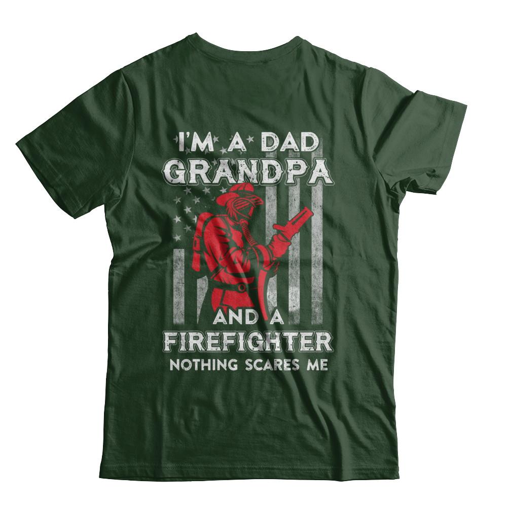I'm A Dad Grandpa Firefighter Father's Day Gift-T-Shirt & Hoodie-Classic T-Shirt-Forest Green