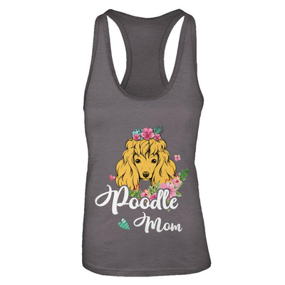 Poodle Mom Funny Dog Mom Gift Idea-T-Shirt & Tank Top-Women's Ideal Racerback Tank-Dark Grey