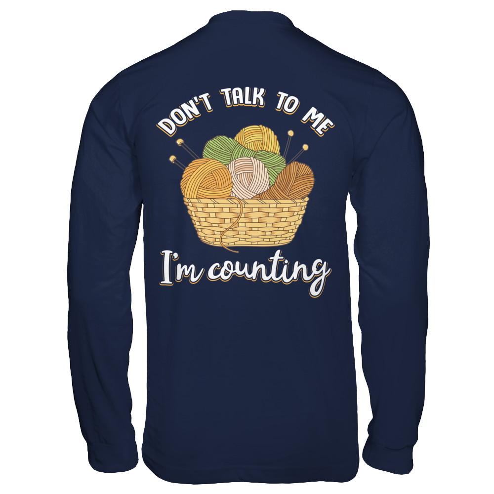 Funny Don't Talk To Me I Have No Self Control Don't Disturb-T-Shirt & Hoodie-Long Sleeve T-Shirt-Navy