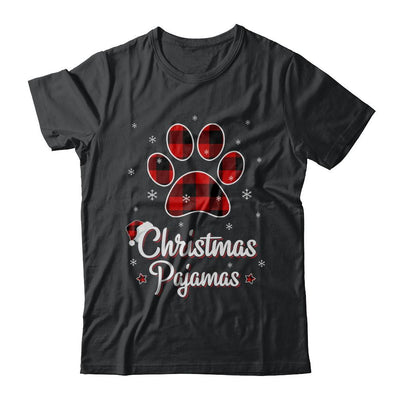 Buffalo Plaid Christmas Pajamas Dog Cat Hat Santa-T-Shirt & Sweatshirt-Classic T-Shirt-Black