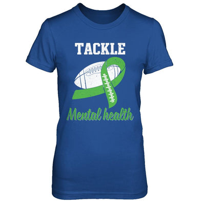 Football Survivor Tackle Green Mental Health Awareness-T-Shirt & Hoodie-Women's T-Shirt-Royal